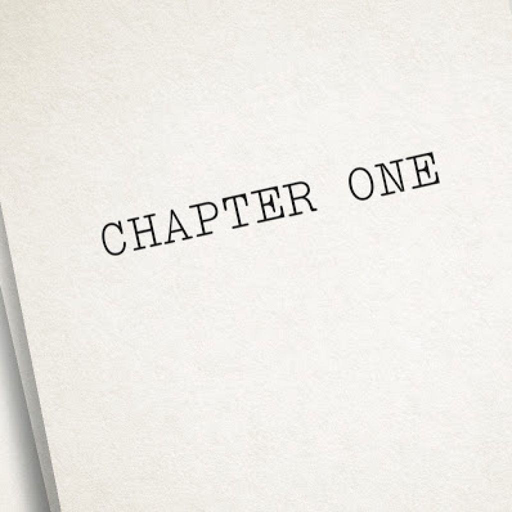 The beginning of a new story: "chapter one" printed on the top of a blank page, inviting endless possibilities.