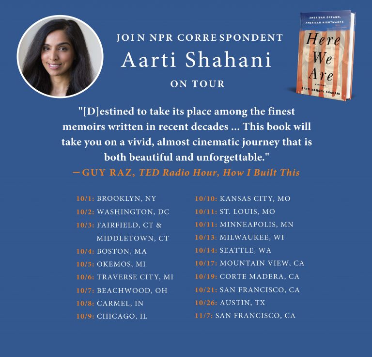 Aarti Shahani Tour Card