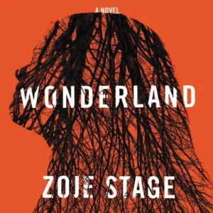 Silhouette of a head with tree branches on red background, featuring "Wonderland" and "Zoje Stage" text.