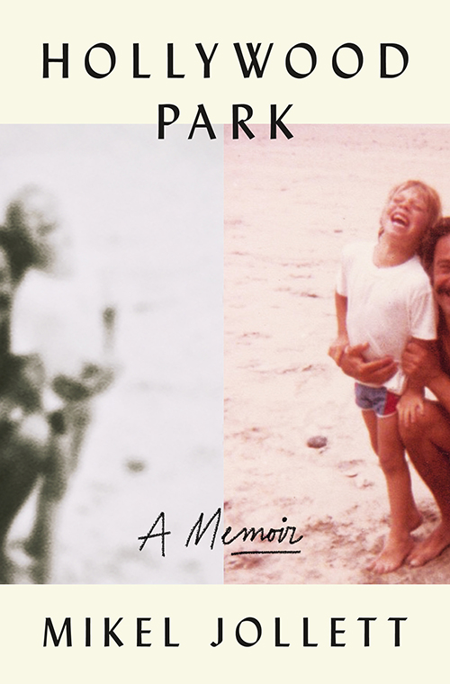 A tender moment of joy: a child beams with a bright smile, held in a protective embrace, on the cover of mikel jollett's memoir "hollywood park.