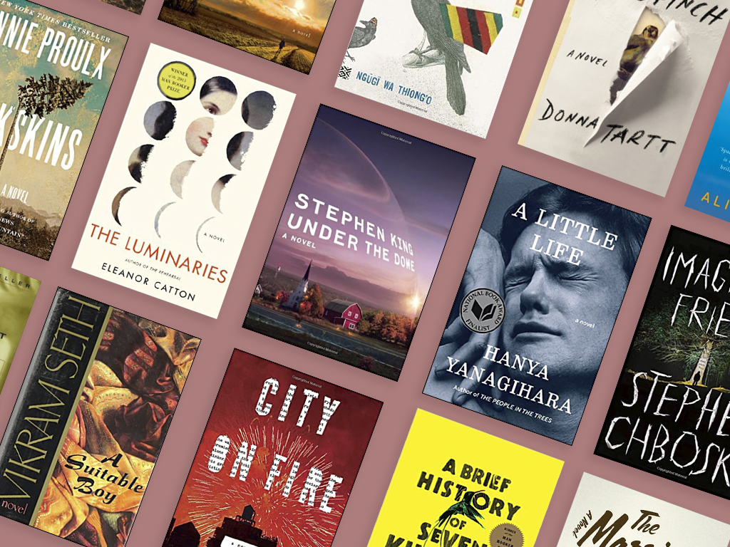 A collage of various book covers showcasing a diverse range of literary works.