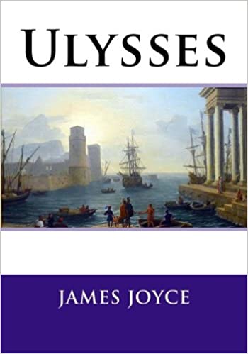 Cover of 'ulysses' by james joyce featuring a classical maritime scene with ships and rowboats near an ancient port, invoking the epic travels of the novel's namesake.