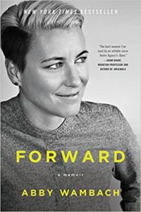Black and white portrait of a smiling woman looking off to the side with the title "forward" in bold letters at the bottom, indicating a memoir with a focus on progress and personal journey.