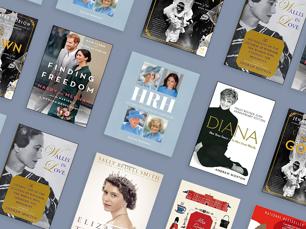 A collage of book covers featuring biographies and stories about members of the british royal family.