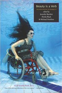 Defying conventions: a bold and inspiring image of a woman underwater in a wheelchair, showcasing a unique blend of fashion, freedom, and fluidity.