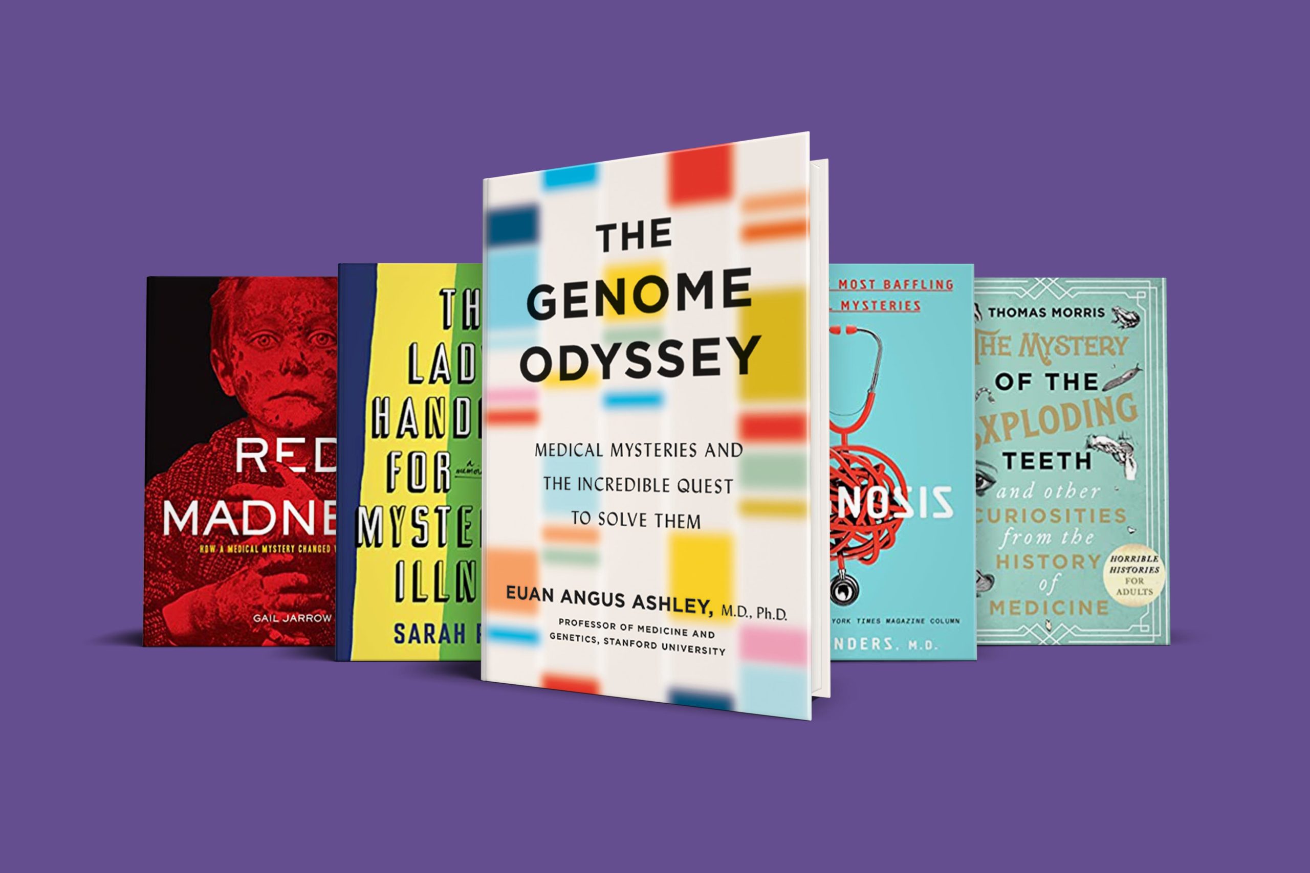 An array of thought-provoking books on medical themes, exploring the intricacies of the human body and the puzzles of modern medicine.
