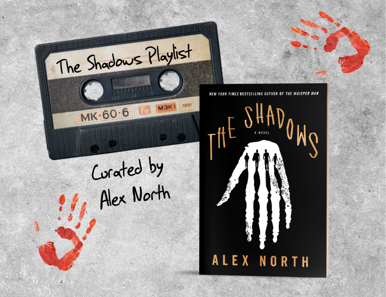The shadows book cover with a 1980's cassette tape