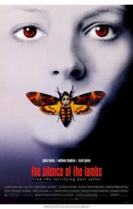 A chilling movie poster featuring a close-up of a woman's face with piercing blue eyes and a moth covering her mouth, hinting at the eerie and suspenseful nature of the psychological thriller it represents.