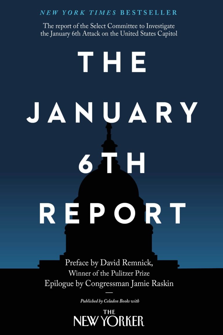The january 6th report" - a depiction of the capitol silhouette representing an investigation into a significant historical event, as featured on a new yorker magazine cover.