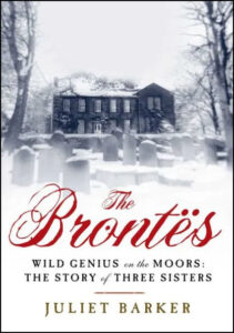The brontës: wild genius on the moors - a chilling tale of literary brilliance shrouded in the mystery of a snowy graveyard, as captured on the cover of juliet barker's story of the iconic three sisters.