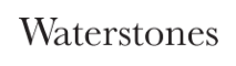 Waterstones logo in grayscale with a distinctive serif font.