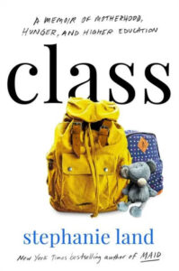 A yellow backpack symbolizing the journey of balancing motherhood, personal aspirations, and academic pursuits, as narrated by stephanie land in her memoir 'class'.