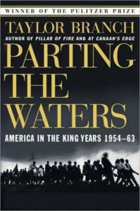 Cover of 'parting the waters: america in the king years 1954-63' by taylor branch, highlighting the civil rights era.