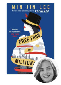 cover of free food with icon of christine next to it