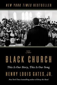 A speaker addressing an attentive audience in a church setting, featured on the cover of "the black church: this is our story, this is our song" by henry louis gates, jr., a new york times bestseller.