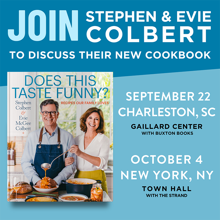 Join Stephen Colbert and Evie McGee Colbert to discuss their new