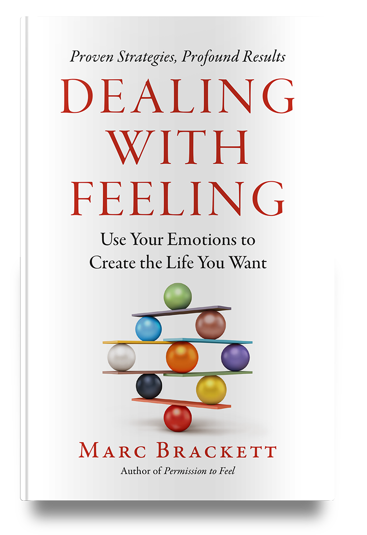 Cover of "Dealing with Feeling" by Marc Brackett, featuring colorful spheres stacked in balance.