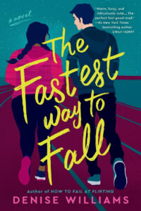 Illustration of a man and woman walking side by side on a path; text reads "The Fastest Way to Fall" by Denise Williams.