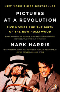 Book cover of "Pictures at a Revolution" with an old photo of a smiling man and woman wearing hats in a car.