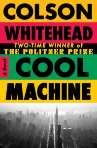 Book cover for "Crook Manifesto" by Colson Whitehead, with bold text and a black-and-white cityscape.