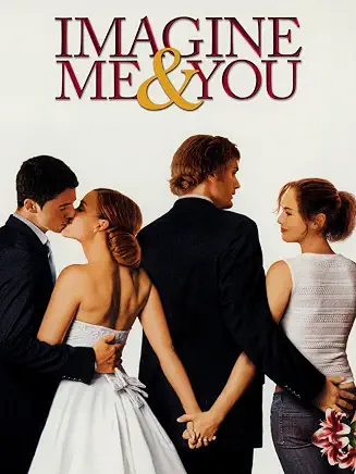A bride and groom hold hands, but the bride secretly holds hands with a woman behind the groom’s back.